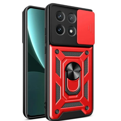 Чехол накладка Serge Ring Camshield Xiaomi Redmi Note 9s/ note9 pro красный