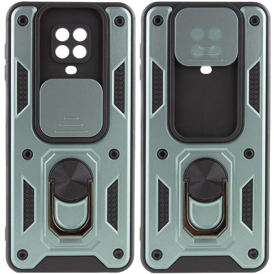 Чехол накладка Serge Ring Camshield Xiaomi Redmi Note 9s/note9 pro зелёный
