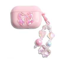 Чехол для наушников AirPods Pro 2 Бант розовый Чехол для наушников AirPods Pro 2 Бант розовый