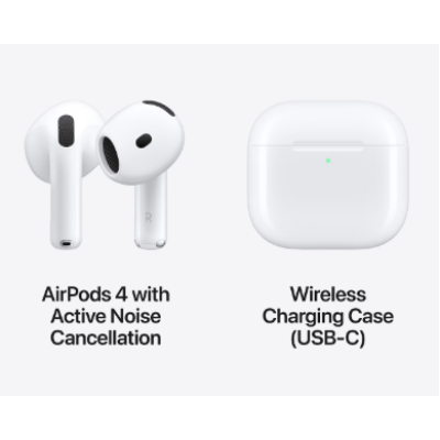 Безпровідні навушники Apple AirPods 4 HC, Білі