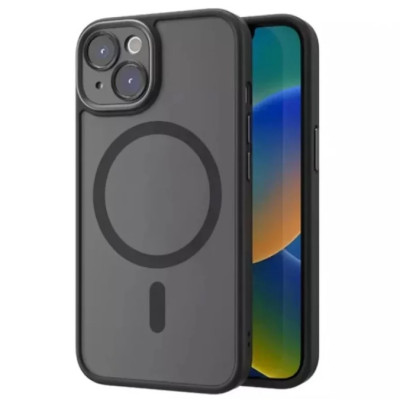 Чохол накладка Rock Guard MagSafe iPhone 15 Чорна (Antidrop Lens) Чохол накладка Rock Guard MagSafe iPhone 15 Чорна (Antidrop Lens)