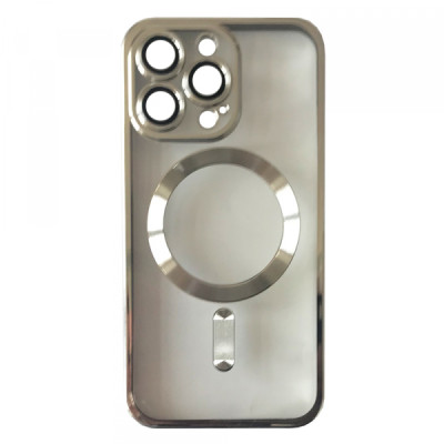 Чехол Накладка Metal Matte MagSafe iPhone 12 Pro Max Серебряная