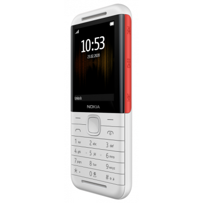 Телефон Nokia 5310 Dual Sim White/Red, красно-белый