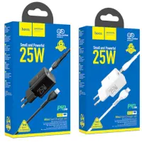 Сетевое зарядное устройство Hoco N19 PD 25W Type-C to Lightning Чёрный Сетевое зарядное устройство Hoco N19 PD 25W Type-C to Lightning Чёрный