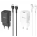 Сетевое зарядное устройство Hoco N19 PD 25W Type-C to Lightning Чёрный Сетевое зарядное устройство Hoco N19 PD 25W Type-C to Lightning Чёрный