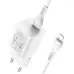 Мережевий зарядний пристрій Hoco N19 PD 25W Type-C to Lightning Білий