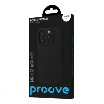 Чохол Накладка Proove Force Armor MagSafe iPhone 15 Чорна