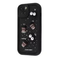 Чохол накладка Pretty Things iPhone 15 Чорна/Кава