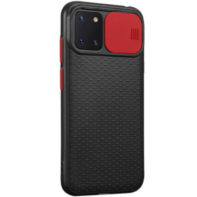 Чехол накладка Camshield Samsung N770 (Note 10 Lite) Черно-Красная