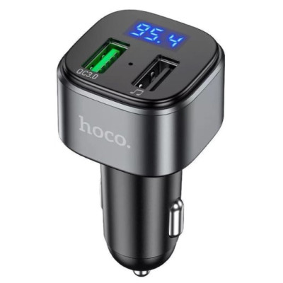 FM Трансмітер Hoco E67 18W (2USB) Black, Чорний