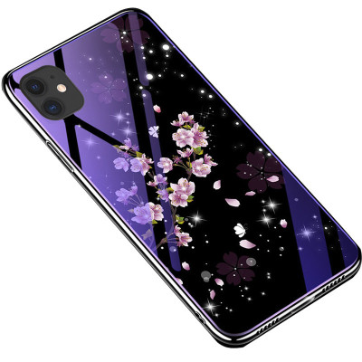 Чехол накладка Glass Fantasy iPhone 11 Pro Max Цветение