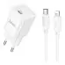 МЗП HOCO C148A USB-C 30W + Type-C to Lighting Білий
