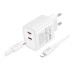 Borofone BA85A 2USB-C 35W + Type-C to Lighting Білий