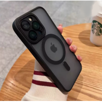 Чохол накладка Protective Camera Matte Clear iPhone 15 Pro Чорна