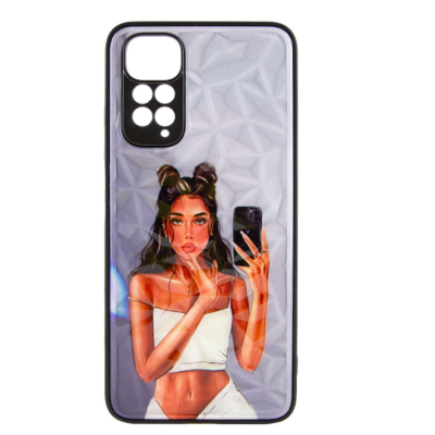 Чехол накладка Prisma Ladies Xiaomi Redmi 7A Черное в белом