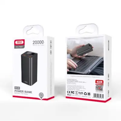 Универсальная мобильная батарея Повербанк XO PB97 20000mAh 65W Черный Универсальная мобильная батарея Повербанк XO PB97 20000mAh 65W Черный