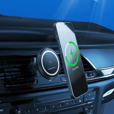 Автотримач Borofone BH45 з БЗП 15W Black, Чорний