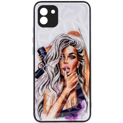 Чехол накладка Prisma Ladies Samsung A035 (A03) Фиолетовая