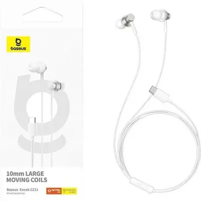 Проводные наушники гарнитура Baseus Encok CZ11 Type-C, Белые