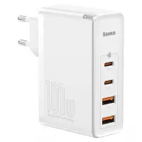 Сетевое зарядное устройство Baseus GaN2 Pro 2USB-C+2USB-A (100W) Белый Сетевое зарядное устройство Baseus GaN2 Pro 2USB-C+2USB-A (100W) Белый