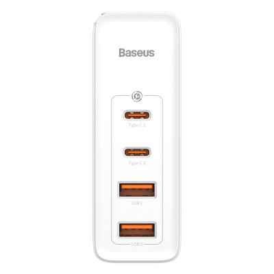 Мережевий зарядний пристрій Baseus GaN2 Pro 2USB-C+2USB-A (100W) Білий