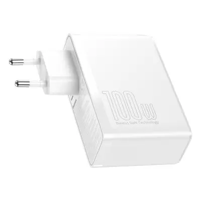Мережевий зарядний пристрій Baseus GaN2 Pro 2USB-C+2USB-A (100W) Білий