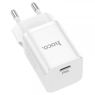 Мережевий зарядний пристрій Hoco N19 PD 25W 1-Type-C White, Білий