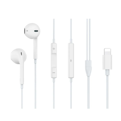 Провідні вакуумні навушники-гарнітура Celebrat G17 Lightning In-ear Earphone White, білий