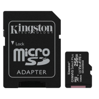 Карта памяти Micro SD 256Gb Kingston Canvas (UHS-1) (R-100Mb/s) + Адаптер
