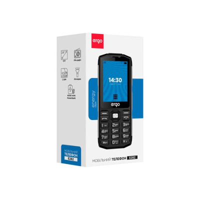 Мобильный телефон Ergo E282 Dual Sim Black, черный