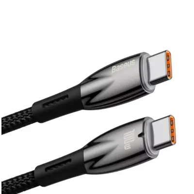 Кабель дата Baseus Glimmer Type-C to Type-C 100W 1м  Черный