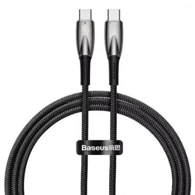 Кабель дата Baseus Glimmer Type-C to Type-C 100W 1м  Черный
