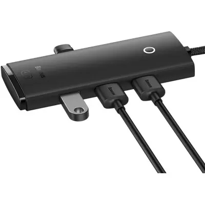 USB хаб Baseus Lite Series 4in1 (Type-C to USB) Черный