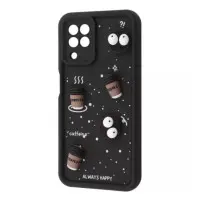 Чехол накладка Pretty Things Samsung A225 (A22) Черная/Кофе