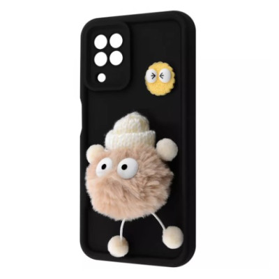 Чехол накладка Pretty Things Samsung A225 (A22) black/fluffy white