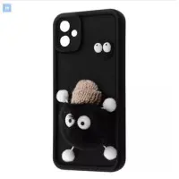 Чехол накладка Pretty Things Samsung A065 (A06) black/fluffy black