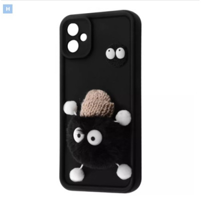 Чехол накладка Pretty Things Samsung A065 (A06) black/fluffy black