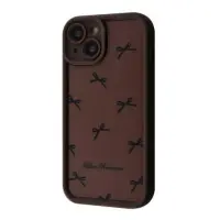 Чехол накладка Pretty iPhone 13 Коричневая/Бант