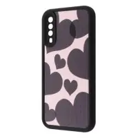 Чехол накладка Wave Artfull Samsung A307/A505 (A30s/A50) Чёрный (Black Hearts)