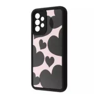 Чехол накладка Wave Artfull Samsung A525 (A52) Чёрный (Black Hearts)