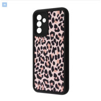 Чехол накладка Wave Artfull Samsung A556 (A55) Чёрный (light leopard)