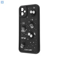 Чохол накладка Pretty Things Samsung A065 (A06) Чорна/Кава