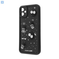 Чохол накладка Pretty Things Samsung A065 (A06) Чорна/Кава