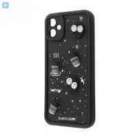Чехол накладка Pretty Things Samsung A065 (A06) Черная/Кофе