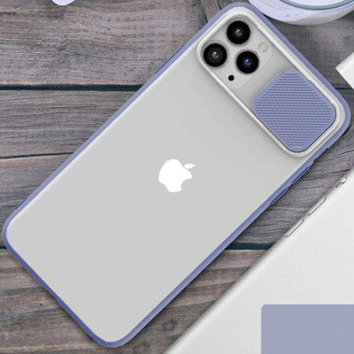 Чехол накладка Gelius Slide Camera iPhone 12/12 Pro Фиалковая