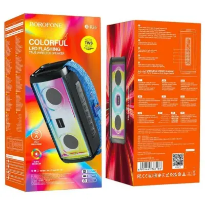 Колонка Bluetooth Borofone BR26 Black, Чёрная Колонка Bluetooth Borofone BR26 Black, Чёрная