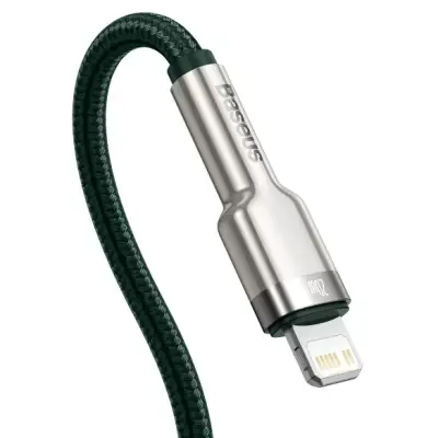 Кабель дата Baseus Cafule Metal Type-C to Lightning 1м Зелёный