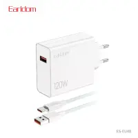 Сетевое зарядное устройство Earldom ES-EU48 120W+ Кабель Type-C White, Белый Сетевое зарядное устройство Earldom ES-EU48 120W+ Кабель Type-C White, Белый