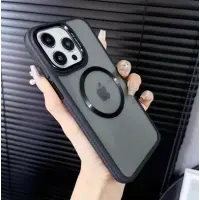 Чехол накладка Black Hybrid MagSafe iPhone 12/12 Pro Черная Чехол накладка Black Hybrid MagSafe iPhone 12/12 Pro Черная