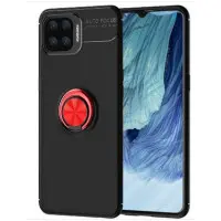 Чехол накладка Color Ring Samsung A325 (A32) Черная/Красная